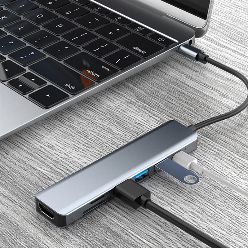 USB C HUB Type C Splitter Thunderbolt 3 Docking Station Laptop Adapter With For Macbook Air M1 iPad Pro RJ45 HDMI